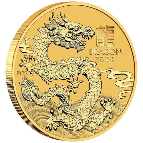 Goldmünze jahr des drachen - jahr,