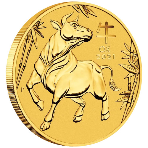 Goldmünze jahr des ochsen - goldmünze,
