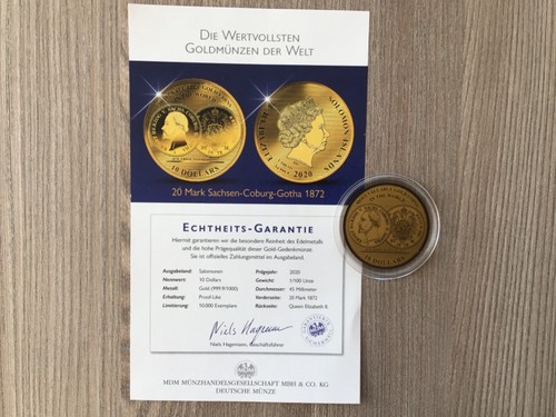 Gold 100 20 mark - 1/100, „20