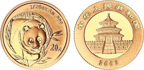 China yuan 20 unze gold - yuan, 1/20