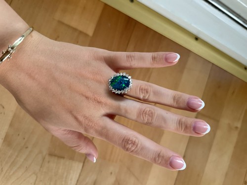 Damenri 750 weißgold mit - 750/-,