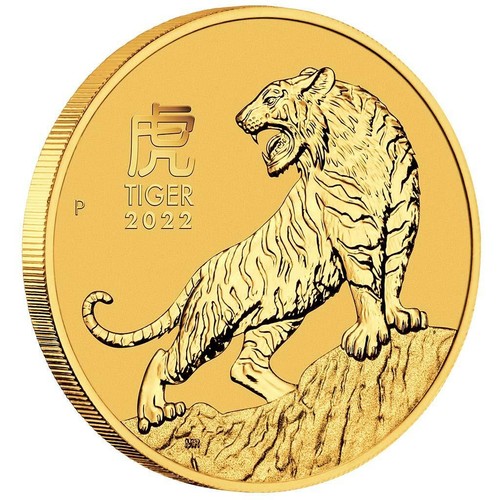 Goldmünze jahr des tigers - goldmünze,