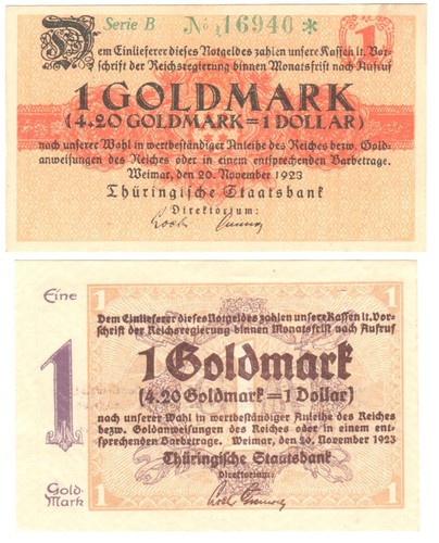 Weimar goldmark - 1,